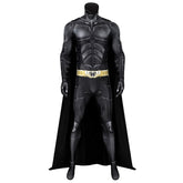 Halloweez Adult Men Dark Black Knight Jumpsuit Cloak Bat Mask Superhero Costume - Halloweez